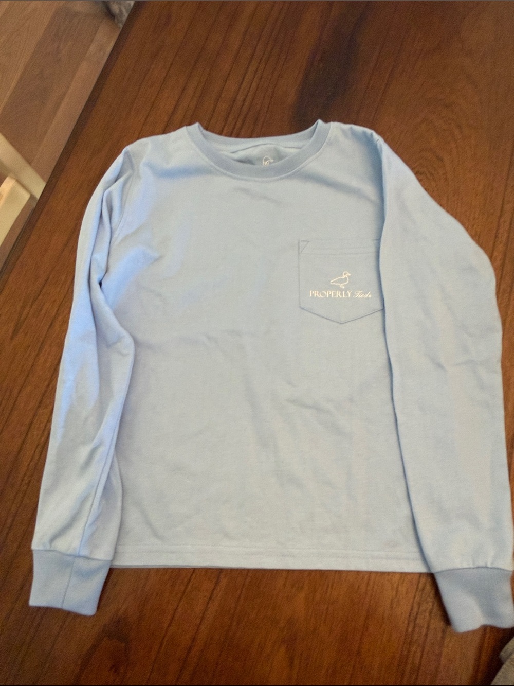 Properly Tied Light Blue Long Sleeve Pocket Tee